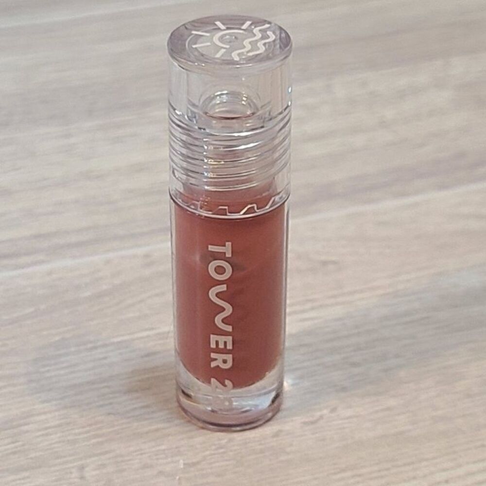 Tower 28 ShineOn Lip Jelly Gloss Shade Pistachio Nude Semi Shear Mini 1.36ml .04